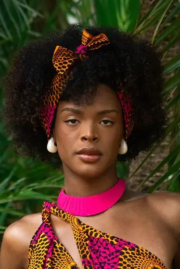 Bandeau à cheveux Aïda rose