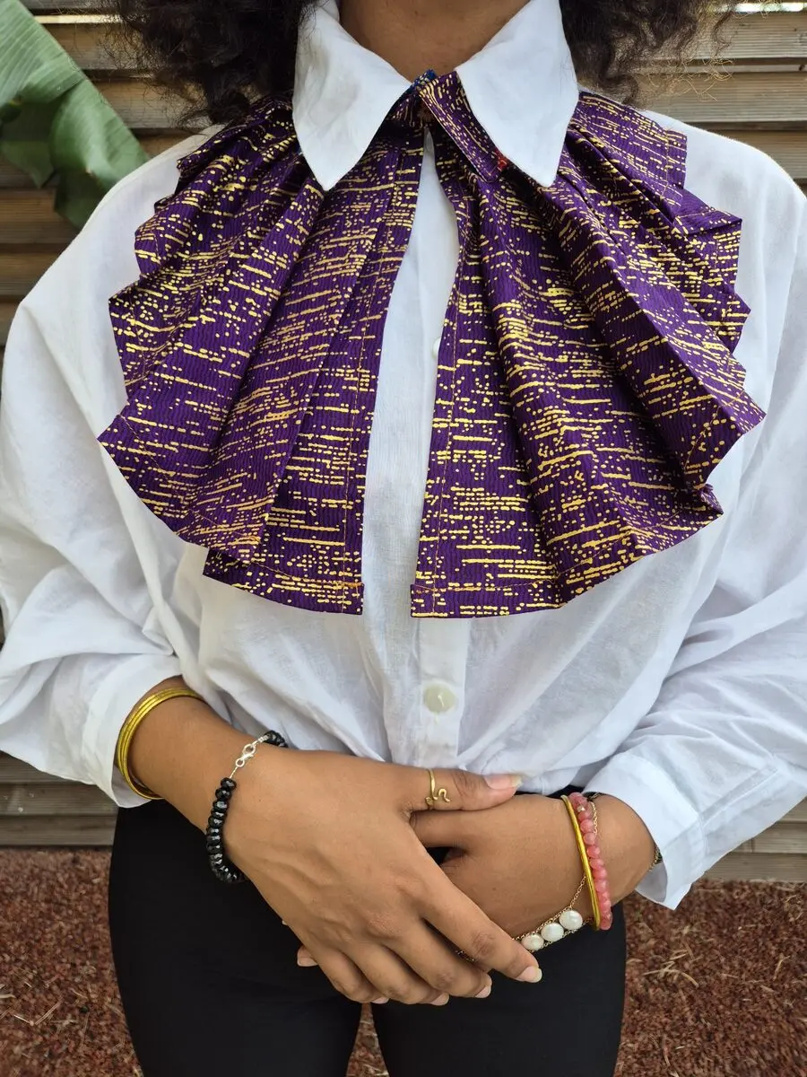 Col Jabot Senia mauve
