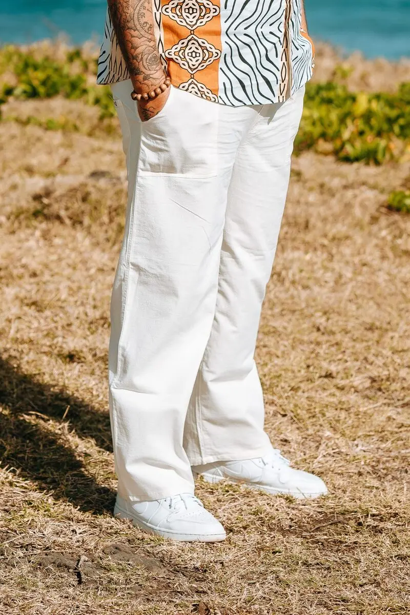 Pantalon blanc cassé