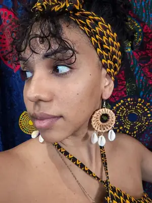 Boucles Rotin Cauri rondes