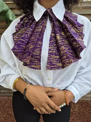 Col Jabot Senia mauve