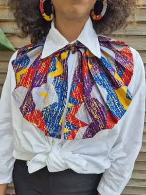Col Jabot Senia à motif
