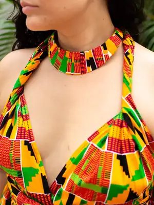 Collier Ashanti orange
