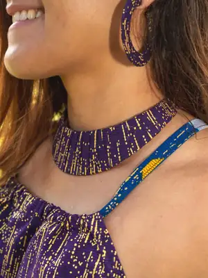Collier Senia mauve