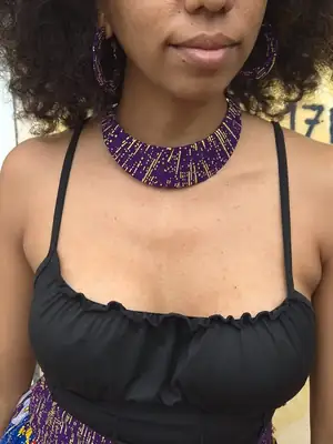 Collier Senia mauve 7