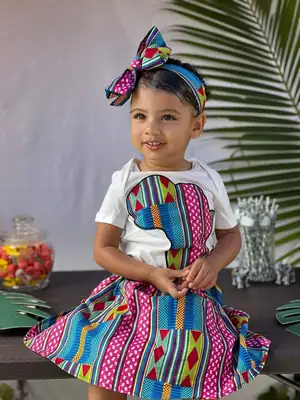 Ensemble fille rose Afrique