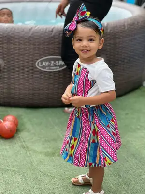 Ensemble fille rose Afrique