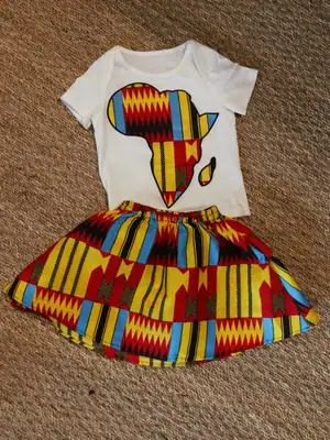 Ensemble fille jaune Afrique 4