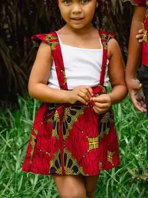 Jupe enfant à bretelles Asmara