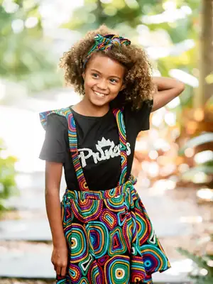 Jupe enfant à bretelles Edea