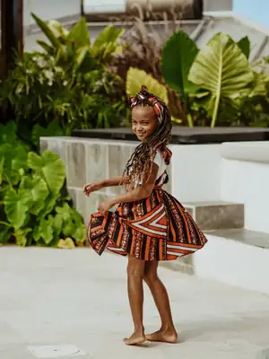 Jupe Enfant à Bretelles Eséka 3