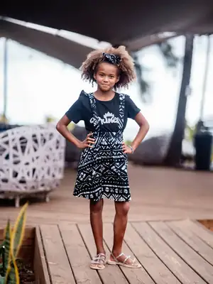 Jupe enfant à bretelles Loumé