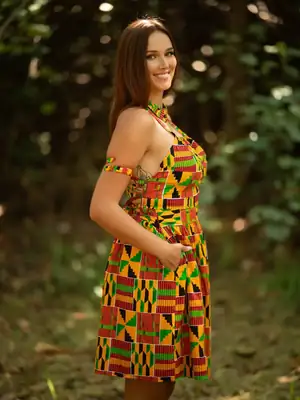 Jupe midi Ashanti Orange