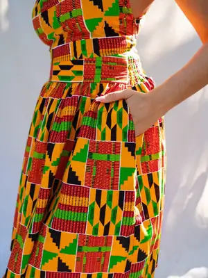 Jupe midi Ashanti Orange 4