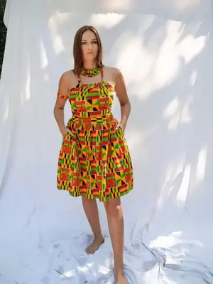 Jupe midi Ashanti Orange 5