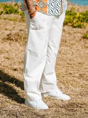 Pantalon blanc cassé