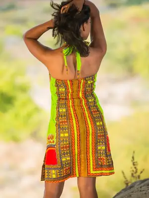 Robe Dashiki Croisée (4 coloris) 3