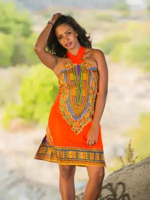 Robe Dashiki Croisée (4 coloris) 7