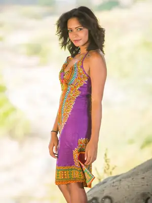 Robe Dashiki décolletée (3 coloris) 4