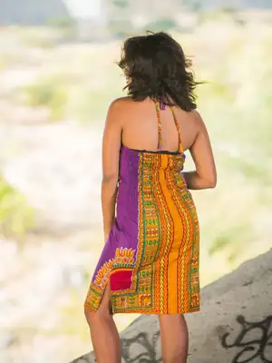 Robe Dashiki décolletée (3 coloris) 5