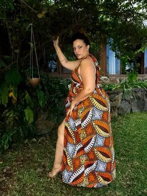 Robe infinity en wax Ofumbi