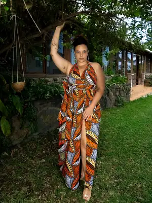 Robe infinity en wax Ofumbi