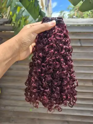 Tissage Big kinky bordeaux