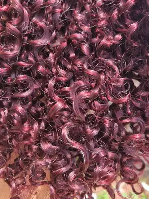 Tissage Big kinky bordeaux