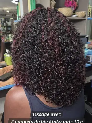 Tissage Big kinky bordeaux 3