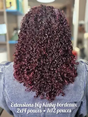 Tissage Big kinky bordeaux