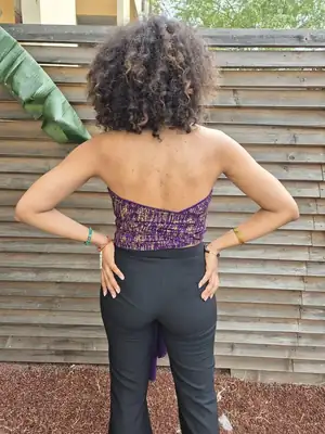Top bandeau Senia mauve 8