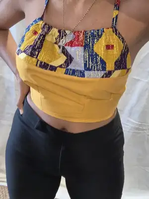 Top dos nu Senia jaune