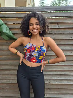 Top dos nu Senia à motif 6