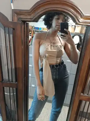 Top papillon taupe 3