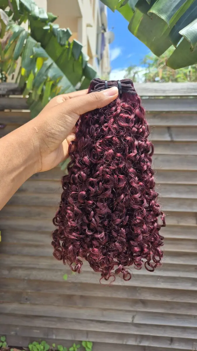 Tissage Big kinky bordeaux