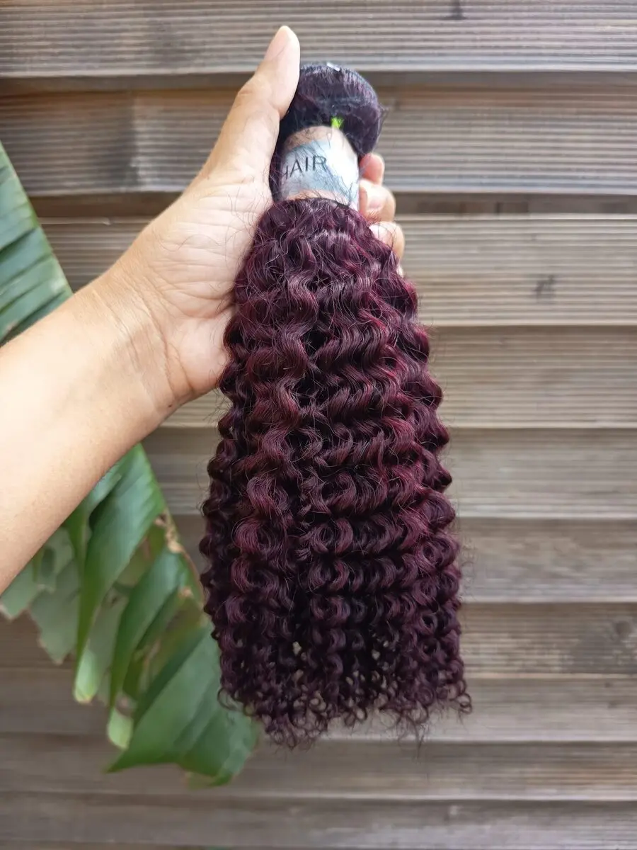 Tissage Kinky curly bordeaux