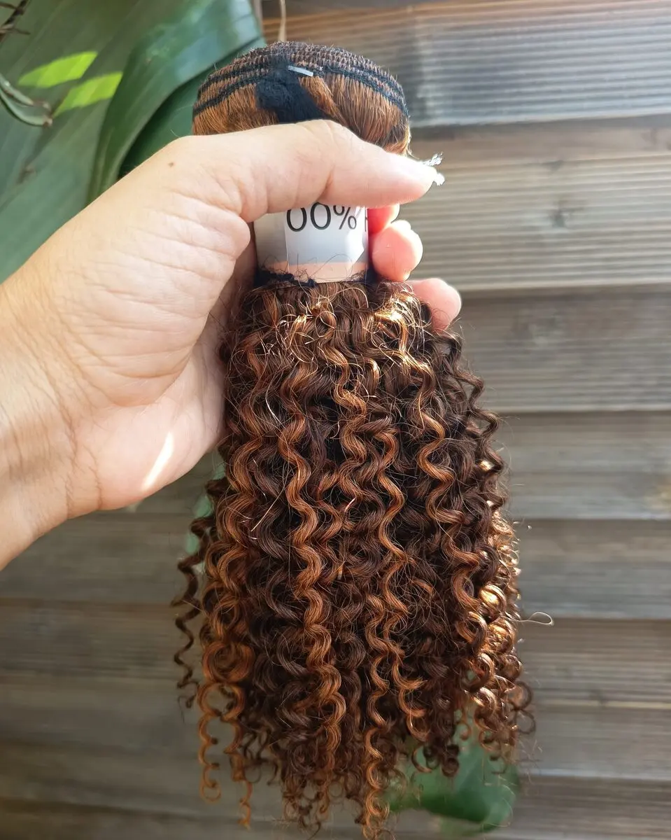 Tissage Kinky curly miel