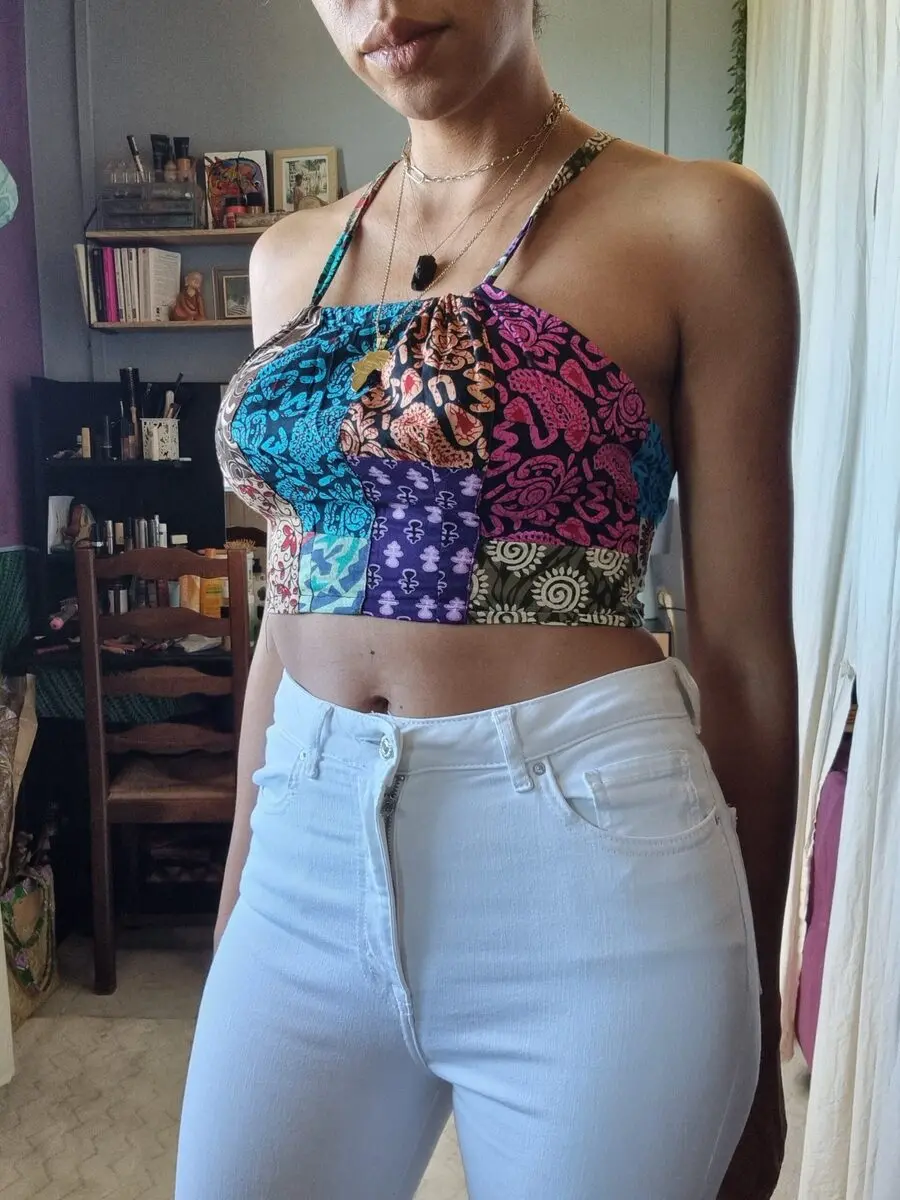 Top dos nu Patchwork