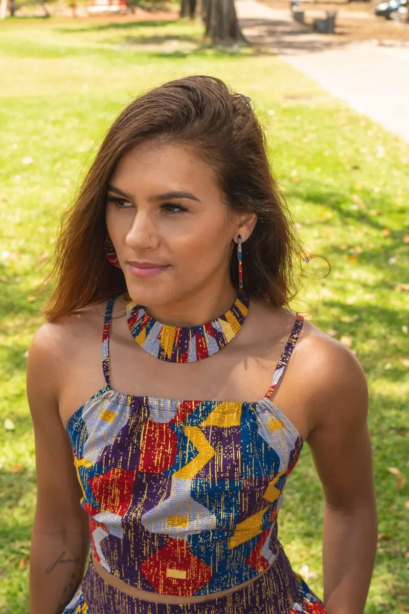 Top dos nu Senia à motif
